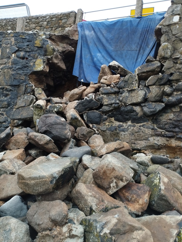 Hole in the sea wall on 23rd February